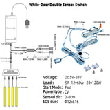 LED Cabinet Light Sensor Switch – Door, Hand Sweep & PIR Motion Control (12V/24V)