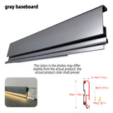 Surface Mount LED Skirting Board Aluminium Profile Kit with White Silicone Cover – 1/2M Low Level Lighting for Residential & Commercial Spaces
