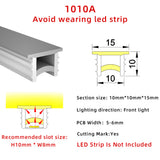 1010 Flexible bendable led silicone tube profile for DIY led strip neon light