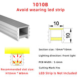 1010 Flexible bendable led silicone tube profile for DIY led strip neon light
