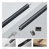 6x9mm Ultra Slim Recessed Under Shelf Light, Solderless Aluminium Profile for LED Strip, 1/2m 12V Under Cabinet Light, 3000K 4000K