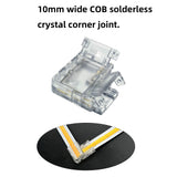 Solderless connector L shape corner connector for COB RGB led strip light
