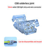 Solderless connector L shape corner connector for COB RGB led strip light