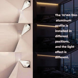 1616H 1m 2m Led aluminum profile channel V shape corner mounted led strip channel 3.3ft 6.6ft