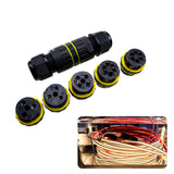 IP68 Waterproof Inline Connector - Heavy Duty Outdoor Cable Joint 2-Pin to 6-Pin
