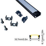 17x7mm LED aluminum profile channel with PC diffuser for led strip light 1m 2m length