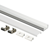 20x10mm Slim Wall Mount or Recessed LED Profile 1M 2M for Groove Lighting in Bespoke Joinery Wall Mounted for Bookshelf & Entertainment Unit Lighting