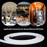 D20 1-5m  The 360° Omni-Glow Round Silicone Neon Flex Tube | Premium Diffuser Sleeve for Double-Sided LED Strips