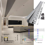 3213 Led strip aluminum channel profile bar for ceramic tile wall and ceiling