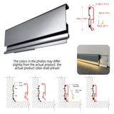 Surface Mount LED Skirting Board Aluminium Profile Kit with White Silicone Cover – 1/2M Low Level Lighting for Residential & Commercial Spaces
