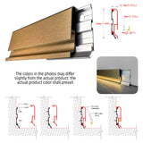 Surface Mount LED Skirting Board Aluminium Profile Kit with White Silicone Cover – 1/2M Low Level Lighting for Residential & Commercial Spaces
