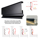 Surface Mount LED Skirting Board Aluminium Profile Kit with White Silicone Cover – 1/2M Low Level Lighting for Residential & Commercial Spaces
