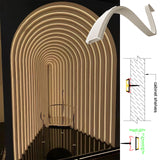 17X4mm Bendable aluminium led strip light channel profile for kitchen cabinet