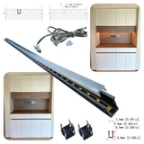 6x9mm Ultra Slim Recessed Under Shelf Light, Solderless Aluminium Profile for LED Strip, 1/2m 12V Under Cabinet Light, 3000K 4000K