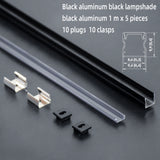 1010B 1M Slim led strip light aluminum channel wall mounted black silver color