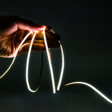 High Density COB LED Strip Lights 400LEDs 12V/24V 5M/10M Flexible with Adhesive Tape 3mm 5mm 8mm Width CRI>90