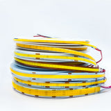 High Density COB LED Strip Lights 400LEDs 12V/24V 5M/10M Flexible with Adhesive Tape 3mm 5mm 8mm Width CRI>90
