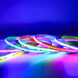 Ultra-Bright RGB COB Strip Light 24V Dot-Free 10mm Flexible LED Tape (576 LEDs per Meter)
