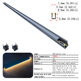 6x9mm Ultra Slim Recessed Under Shelf Light, Solderless Aluminium Profile for LED Strip, 1/2m 12V Under Cabinet Light, 3000K 4000K
