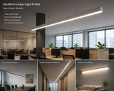 35x35mm Aluminium Linear Light Premium Architectural Lighting for Offices Retail & Homes