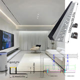 3213 Led strip aluminum channel profile bar for ceramic tile wall and ceiling