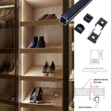 1010B 1M Slim led strip light aluminum channel wall mounted black silver color