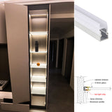 10x20mm Clip-On LED Aluminum Profile for 6mm 8mm Glass Edge 1M 2M Linear Glass Light Housing