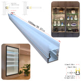 LED Glass Shelf Lighting for Display Cabinet & Showcase, Clamp-On Aluminium Channel, Edge Lit Floating Shelf Light, 12V 24V