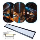 4010A Recessed LED Aluminum Profile Kit for LED Strip – 40mm Wide Embedded Channel for Dual Strip Main Lighting
