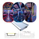 4513A Recessed LED Aluminum Profile Kit for LED Strip – 45mm Wide Embedded Channel for Dual Strip Main Lighting