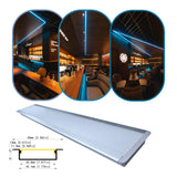 4513A Recessed LED Aluminum Profile Kit for LED Strip – 45mm Wide Embedded Channel for Dual Strip Main Lighting