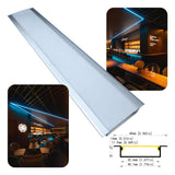 4513A Recessed LED Aluminum Profile Kit for LED Strip – 45mm Wide Embedded Channel for Dual Strip Main Lighting
