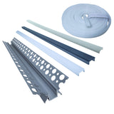 4624 Plaster-in Internal Corner LED Profile 2M Trimless Drywall Aluminum Channel