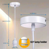 1M E27 Hanging bulb lamp holder ceiling rose light pendant fittings