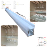 LED Glass Shelf Lighting for Display Cabinet & Showcase, Clamp-On Aluminium Channel, Edge Lit Floating Shelf Light, 12V 24V