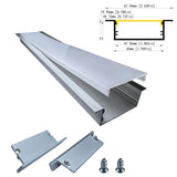 50*20 Wide-Format LED Aluminum Channel 50x20mm with White Cover for Esports Rooms, Exhibition Halls, and Large Space Lighting