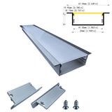 50*20 Wide-Format LED Aluminum Channel 50x20mm with White Cover for Esports Rooms, Exhibition Halls, and Large Space Lighting