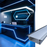 50*20 Wide-Format LED Aluminum Channel 50x20mm with White Cover for Esports Rooms, Exhibition Halls, and Large Space Lighting