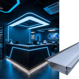 50*20 Wide-Format LED Aluminum Channel 50x20mm with White Cover for Esports Rooms, Exhibition Halls, and Large Space Lighting