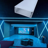 50*20 Wide-Format LED Aluminum Channel 50x20mm with White Cover for Esports Rooms, Exhibition Halls, and Large Space Lighting