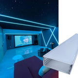 50*20 Wide-Format LED Aluminum Channel 50x20mm with White Cover for Esports Rooms, Exhibition Halls, and Large Space Lighting