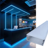 50*20 Wide-Format LED Aluminum Channel 50x20mm with White Cover for Esports Rooms, Exhibition Halls, and Large Space Lighting