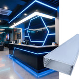 50*20 Wide-Format LED Aluminum Channel 50x20mm with White Cover for Esports Rooms, Exhibition Halls, and Large Space Lighting