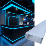 50*20 Wide-Format LED Aluminum Channel 50x20mm with White Cover for Esports Rooms, Exhibition Halls, and Large Space Lighting