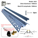 5022 Trimless Outer Corner LED Profile 2M | Seamless 90 Degree External Wall Corner Light