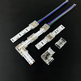 Solderless connector L shape corner connector for COB RGB led strip light