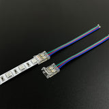 Solderless connector L shape corner connector for COB RGB led strip light