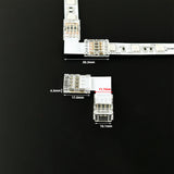 Solderless connector L shape corner connector for COB RGB led strip light
