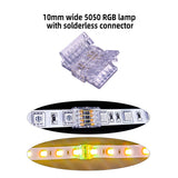 Solderless connector L shape corner connector for COB RGB led strip light