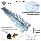 52x13mm Plaster-in LED Profile Seamless Recessed Drywall Channel 1M 2M Indirect Lighting Trimless